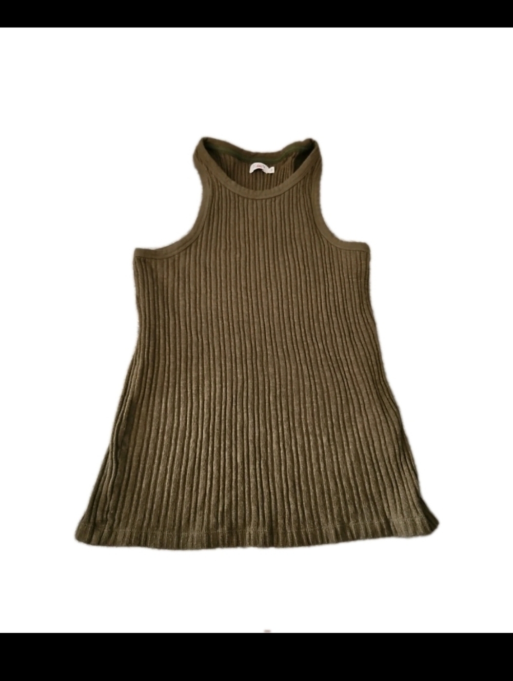 Faherty Olive Ribbed Tank Top - Picture 7 of 12